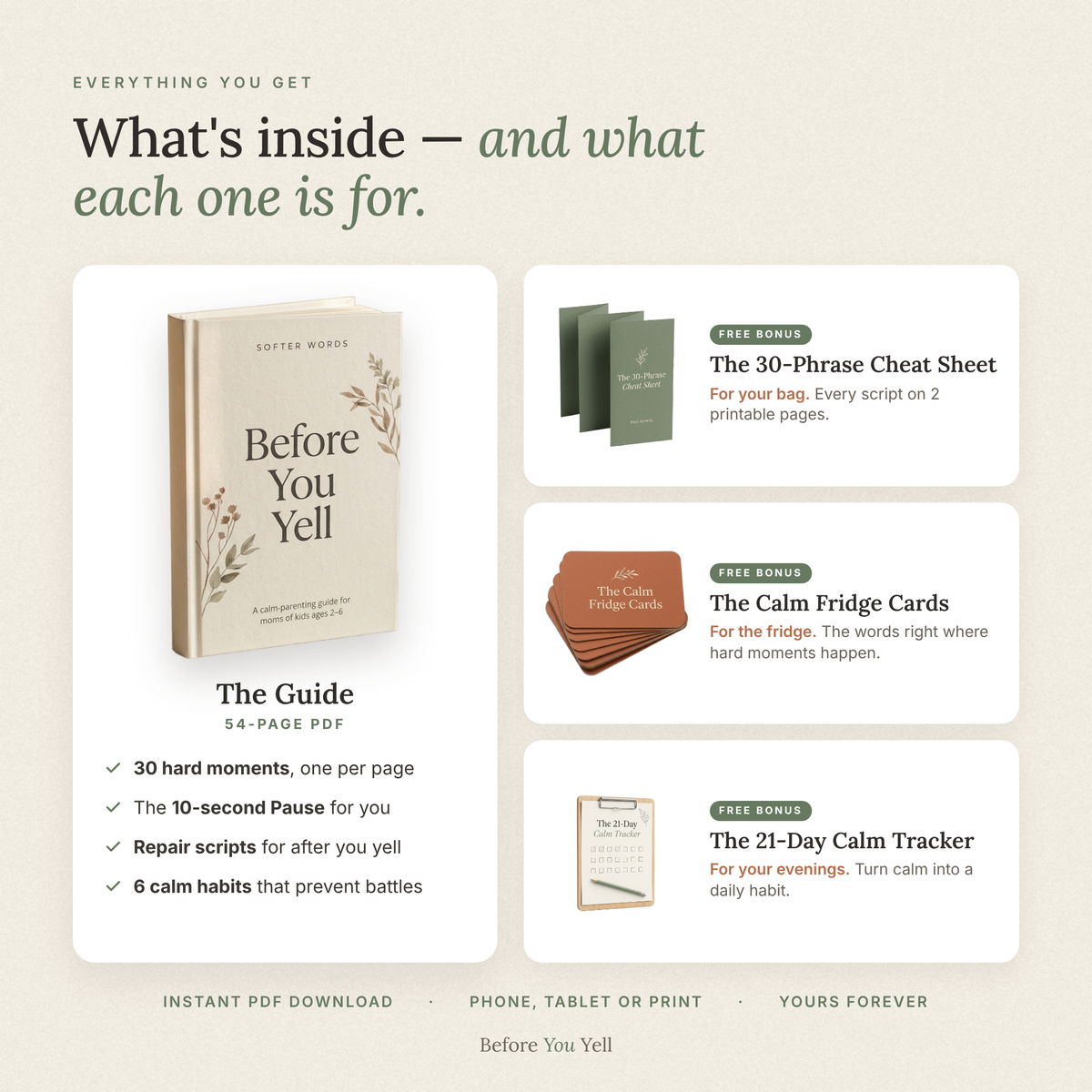 BeforeYouYell™ - Calm Guide for Moms of Kids