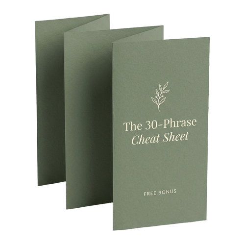 FREE Bonus: The 30-Phrase Cheat Sheet